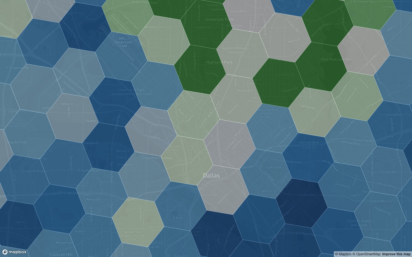 Advanced Demographics on a dark basemap